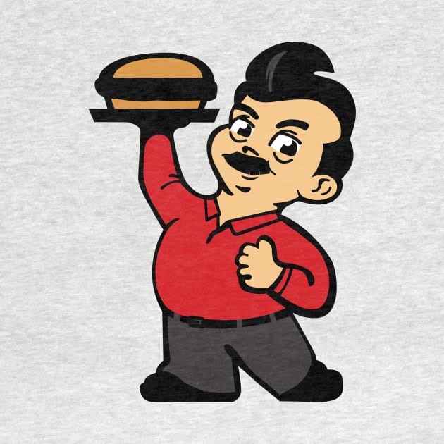 Big Ron - Ron Swanson Burger Cook-Off Champ by sombreroinc